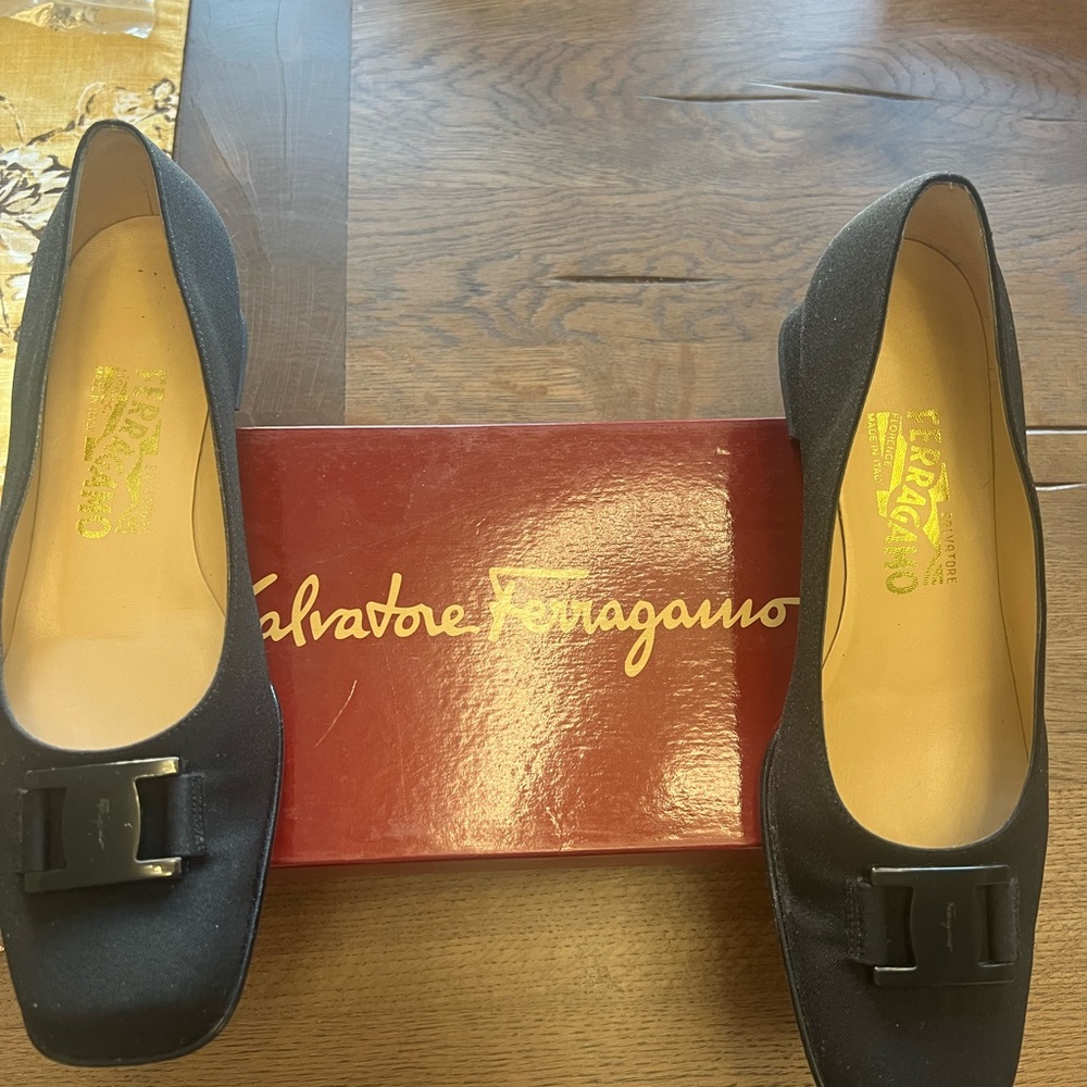 Black Ferragamo shows worn only a fee times size 9B